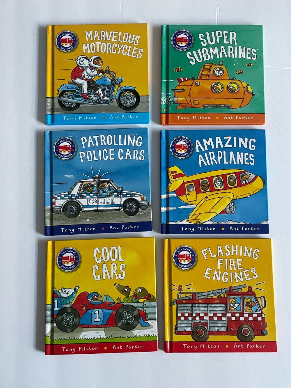 Amazing Machines Hardcover Books Lot of 7 Tony Mitton Ant Parker Kids Vehicles - Picture 3 of 3